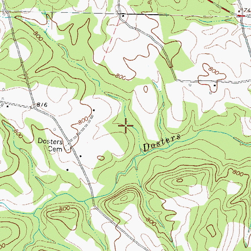 Topographic Map of Middle Oconee Walnut Creek 19 Dam, GA