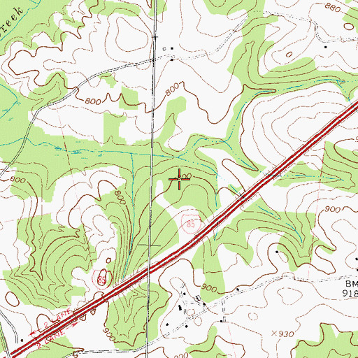 Topographic Map of Middle Oconee-Walnut Creek Number 17 Dam, GA