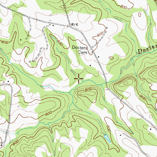 Topographic Map of Middle Oconee-Walnut Creek 18 Dam, GA