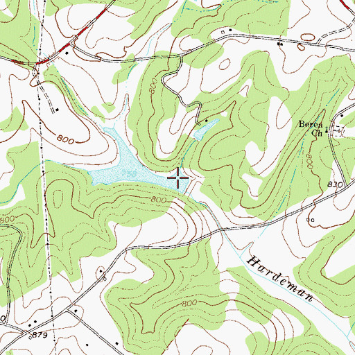 Topographic Map of Sandy Creek Structure 23 Dam, GA