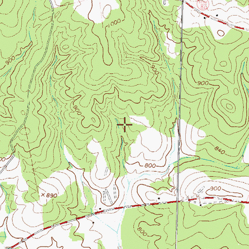 Topographic Map of Middle Oconee-Walnut Creek 15 Dam, GA