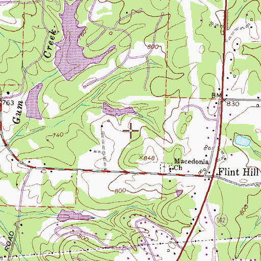 Topographic Map of Stone Lea Lake, GA