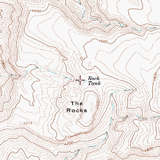 Topographic Map of Rock Tank, AZ