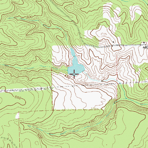 Topographic Map of Garant Lake Dam, GA