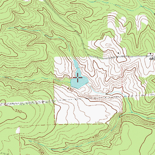 Topographic Map of Garant Lake, GA