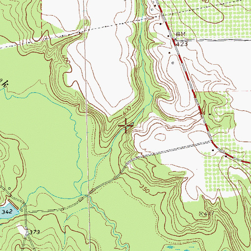 Topographic Map of Wainwright Lake Dam, GA