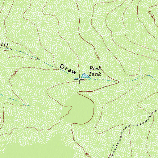 Topographic Map of Rock Tank, AZ