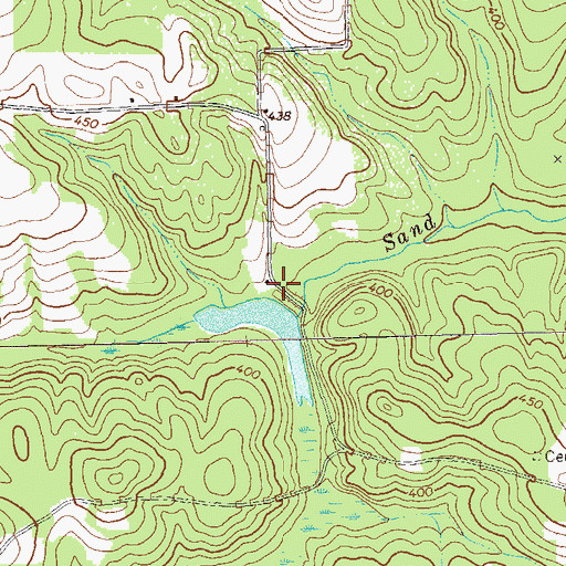 Topographic Map of Brooks Mill Pond Dam, GA