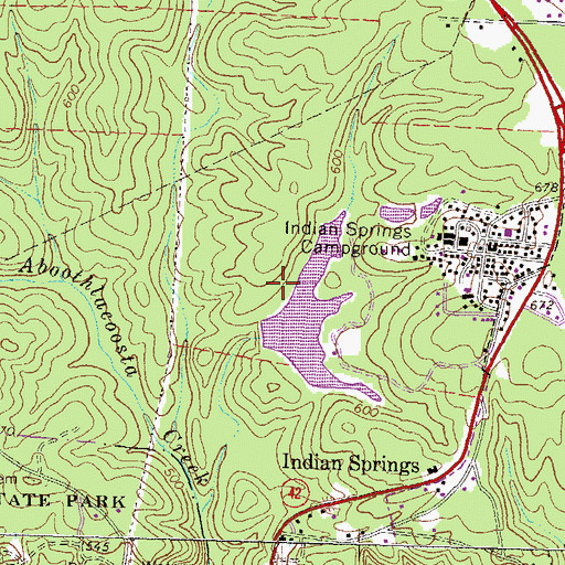 Topographic Map of Luce Dam, GA