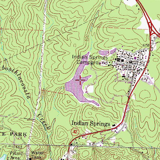 Topographic Map of Luce Lake, GA