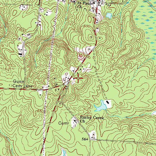 Topographic Map of McIntosh Dam, GA