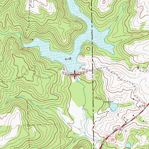 Topographic Map of Tobesofkee Creek Structure Number 70 Dam, GA