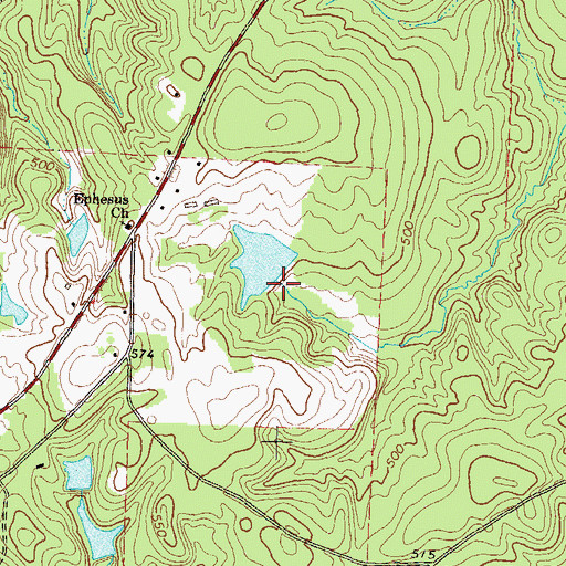 Topographic Map of Williams Lake Dam, GA