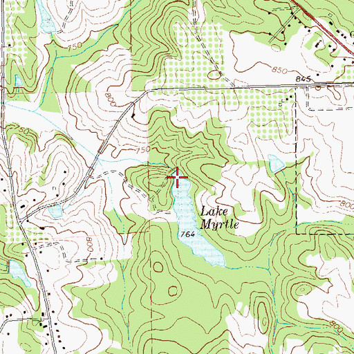 Topographic Map of Potato Creek Structure Number 103 Dam, GA