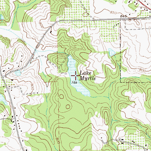 Topographic Map of Potato Creek Structure Number 103 Lak, GA