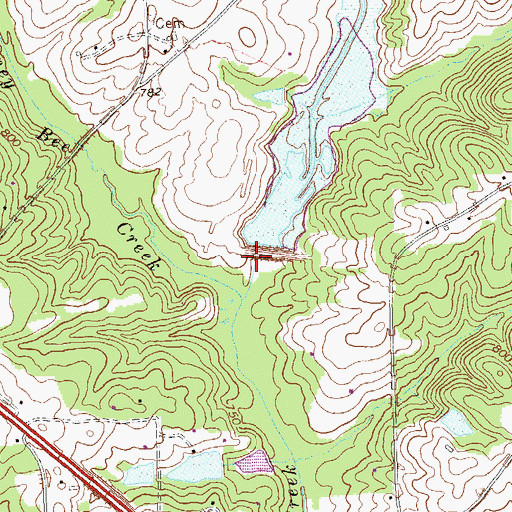 Topographic Map of Potato Creek Structure Number 115 Dam, GA