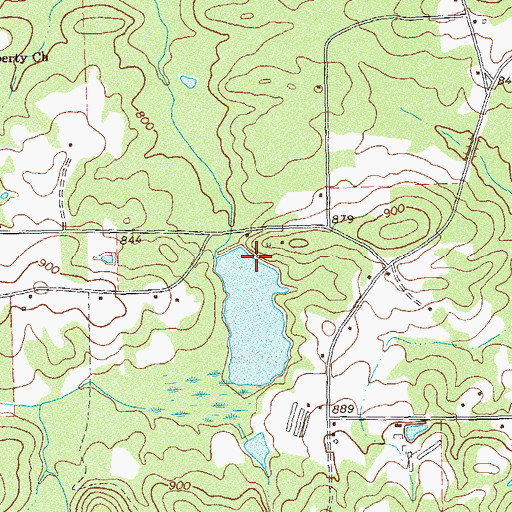 Topographic Map of Hankins Lake, GA