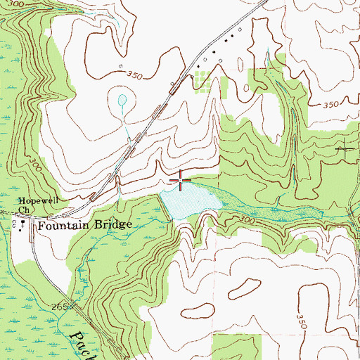 Topographic Map of Williams Lake Dam, GA