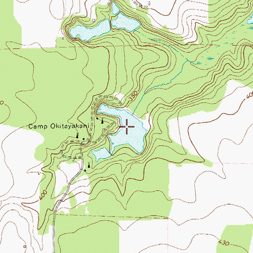 Topographic Map of Flint River Girl Scout Lake, GA