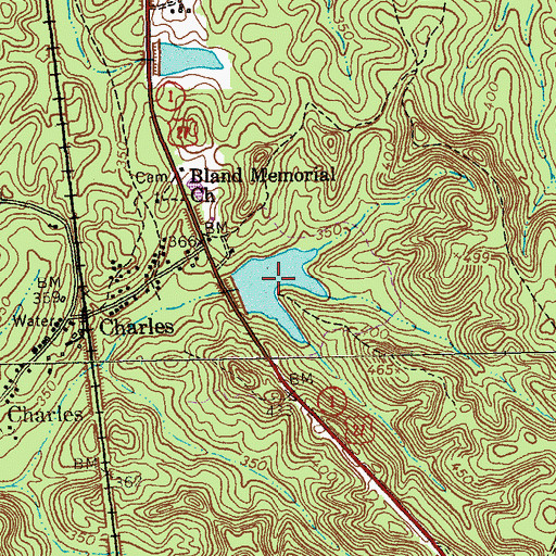 Topographic Map of Williamsons Pond, GA
