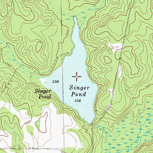 Topographic Map of Singers Pond Dam, GA