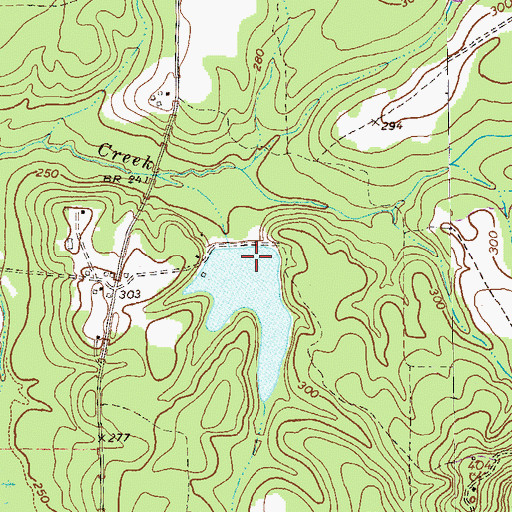Topographic Map of Bradley Lake Dam, GA