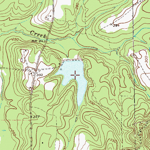 Topographic Map of Bradley Lake, GA