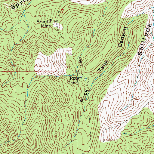 Topographic Map of Rock Tanks, AZ