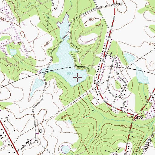 Topographic Map of Bucaneer Lake Dam, GA