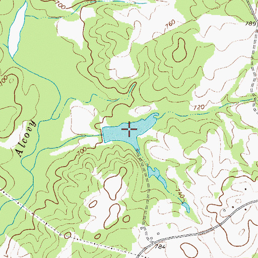 Topographic Map of Arnold Lake, GA
