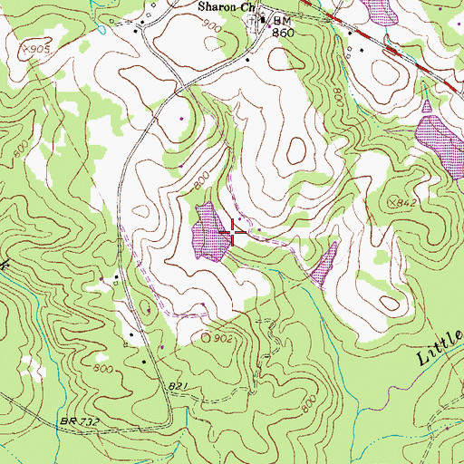 Topographic Map of Henderson Dam, GA