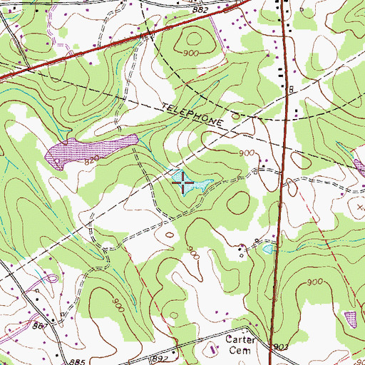 Topographic Map of Calhoun Dam, GA