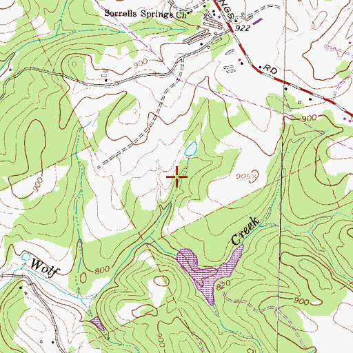 Topographic Map of Black Lake, GA