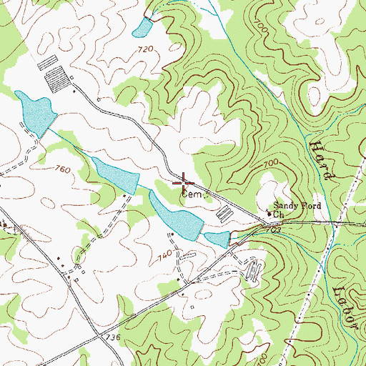 Topographic Map of Jones Lake Dam, GA