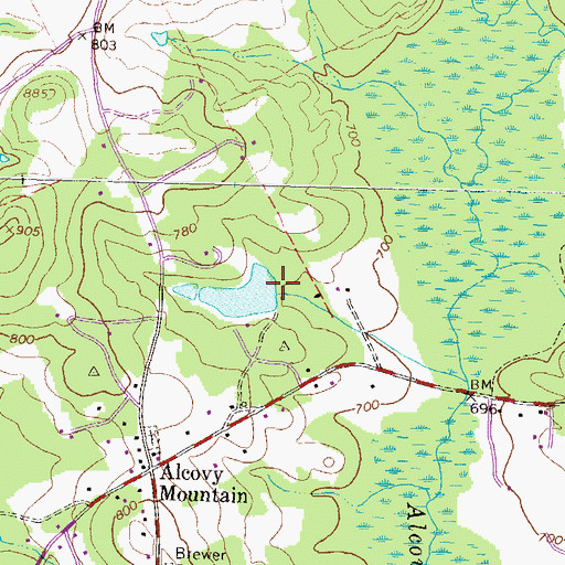 Topographic Map of Hodges Dam, GA