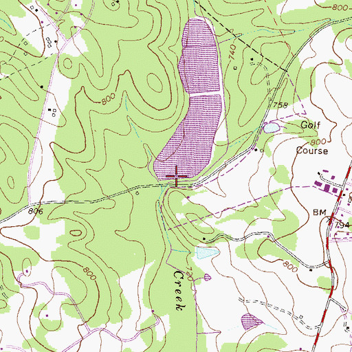Topographic Map of Sewage Treatment Pond Number Two, GA