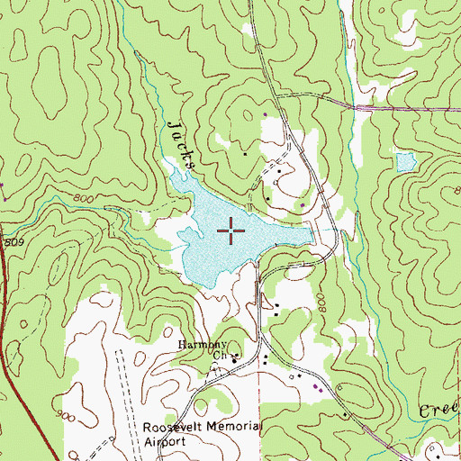 Topographic Map of Cane Creek Structure Number Three Lake, GA
