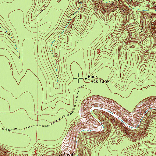 Topographic Map of Rock Trick Tank, AZ