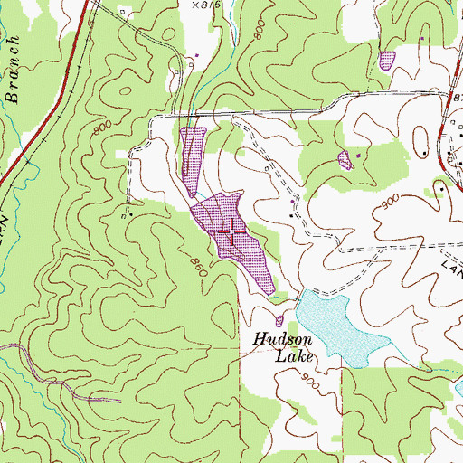 Topographic Map of Lower Hudson Lake, GA