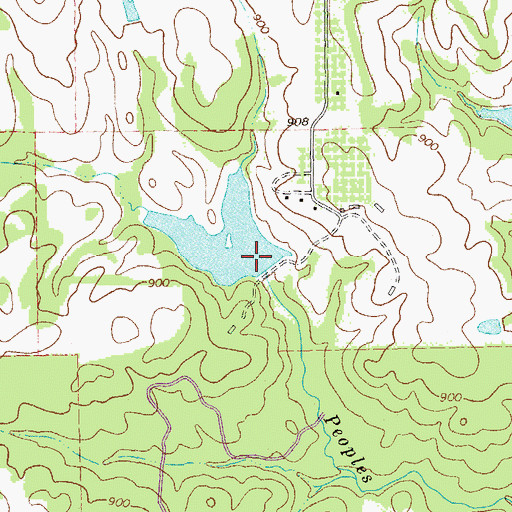 Topographic Map of Berner Lake Dam, GA
