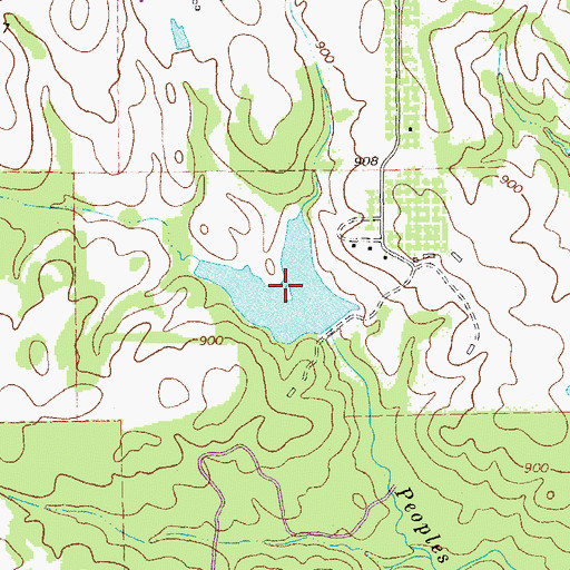 Topographic Map of Berner Lake, GA