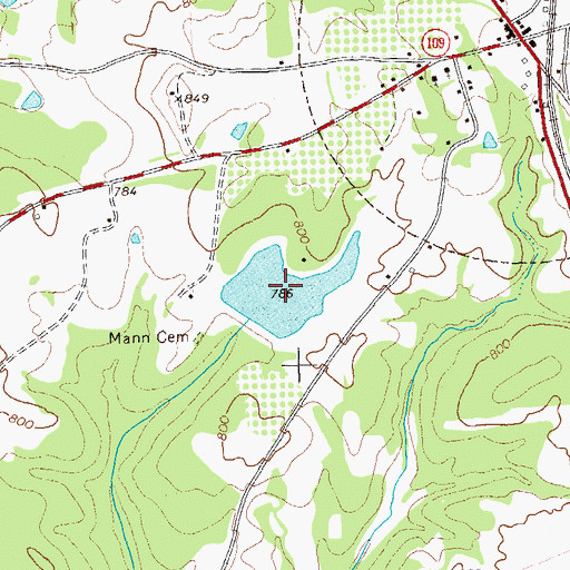 Topographic Map of Estes Lake, GA