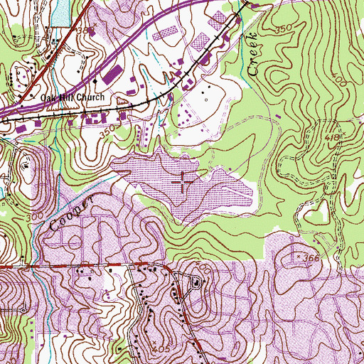 Topographic Map of Bull Creek Watershed Lake Number Three, GA