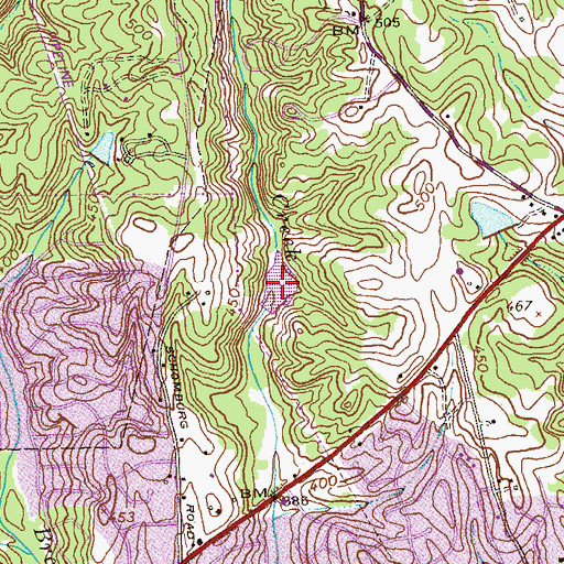 Topographic Map of Smith Lake, GA