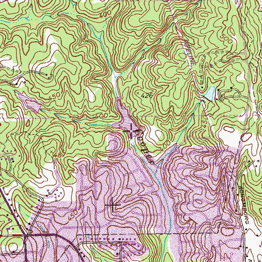 Topographic Map of Bull Creek Watershed Dam Number 12, GA