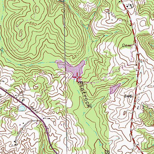 Topographic Map of Bull Creek Watershed Dam Number 21, GA