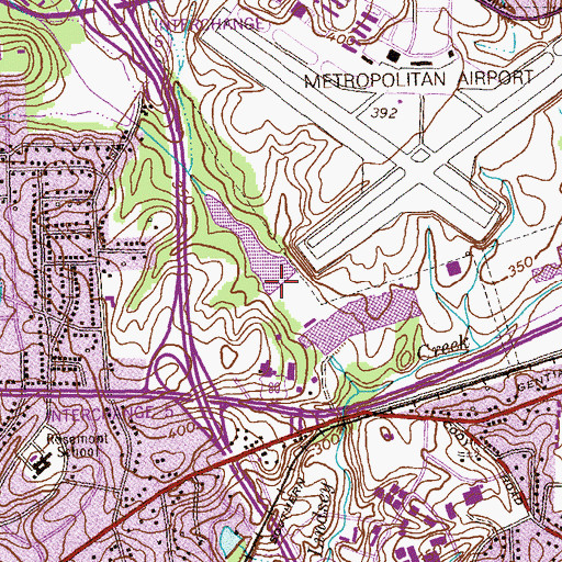 Topographic Map of Bull Creek Watershed Dam Number 27, GA