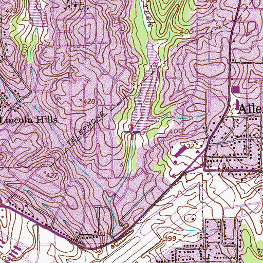 Topographic Map of Bull Creek Watershed Dam Number 28, GA