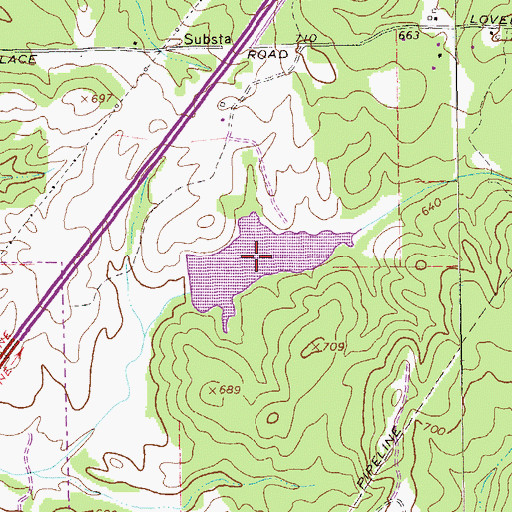 Topographic Map of Harrell Lake, GA