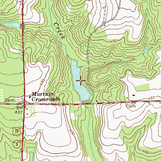 Topographic Map of Lanceford Lake, GA